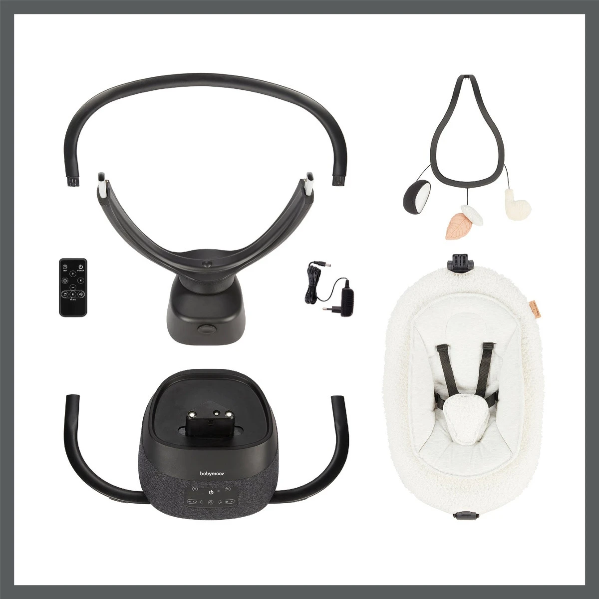 Babymoov Swoon Evolution Teddy Curl White Babyschommel A055020 11 Babymoov Swoon Evolution Teddy Curl White Babyschommel A055020 - Afbeelding 9