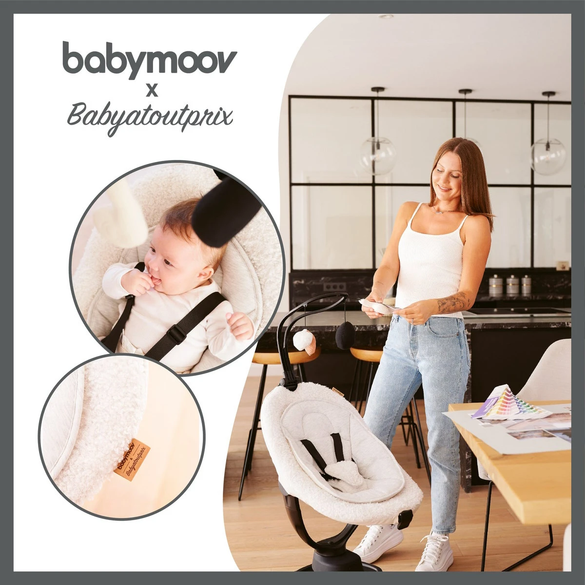 Babymoov Swoon Evolution Teddy Curl White Babyschommel A055020 8 Babymoov Swoon Evolution Teddy Curl White Babyschommel A055020 - Afbeelding 6