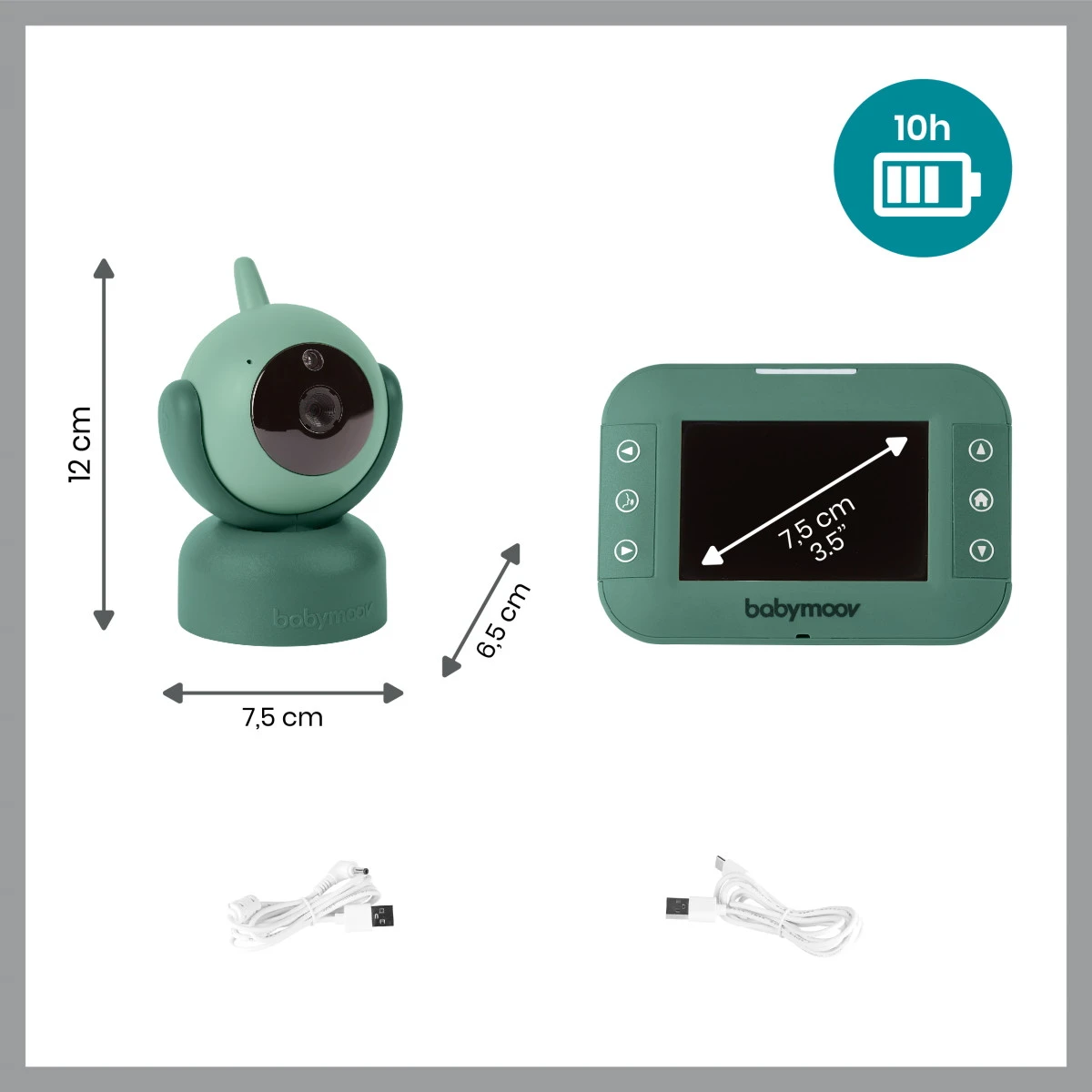 Babymoov Yoo Master 3,5 Inch 360° Beeldbabyfoon A014425 9 Babymoov Yoo Master 3,5 Inch 360° Beeldbabyfoon A014425 - Afbeelding 7