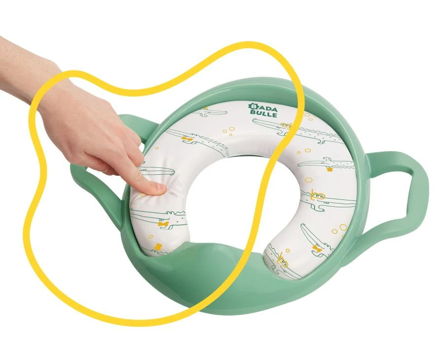 Badabulle Groen Toiletverkleiner Met Handgrepen B027008 6 Badabulle Groen Toiletverkleiner Met Handgrepen B027008 - Afbeelding 4