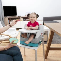 Badabulle Home & Go Grey Booster Stoelverhoger B009011 -Dirkje || Jollein || bébé-jou Verkoopwinkel badabulle home go booster grey stoelverhoger b009011 8