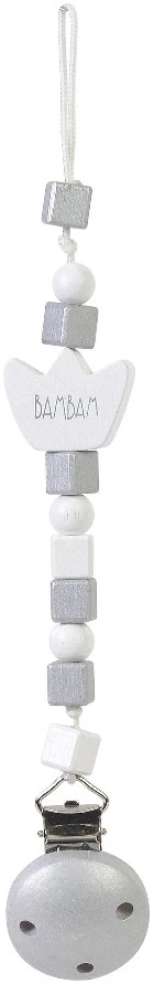 BamBam Grijs Kroon Speenkoord 51053