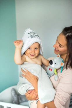 Baby Ono Bamboo Grijs Vosjes 76x76 Cm Badcape 345/03 -Dirkje || Jollein || bébé-jou Verkoopwinkel bamboo 2