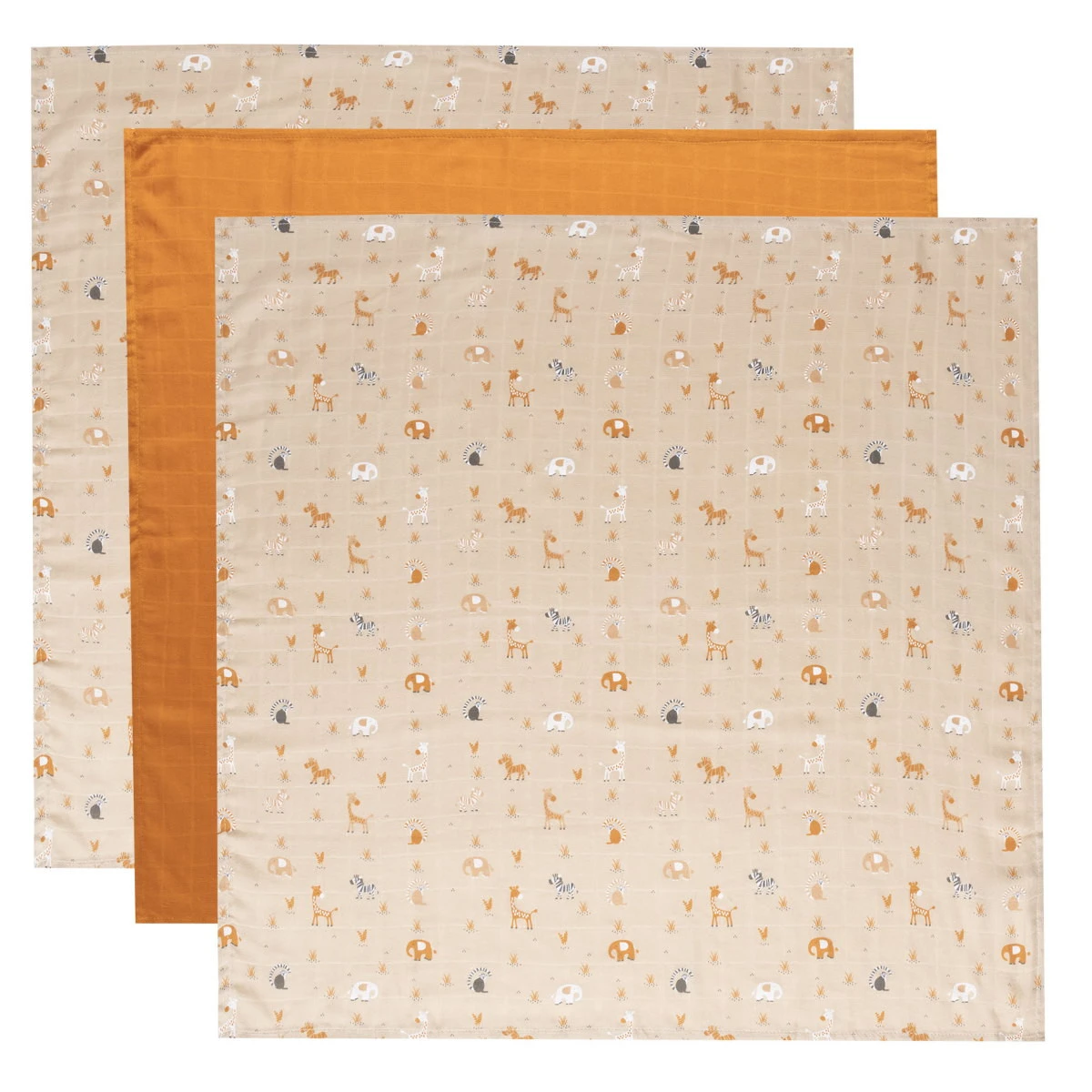 Bébé-jou Bebe-Jou Steppe 3 Stuks Hydrofiele Doeken 305120 3 Bébé-jou Bebe-Jou Steppe 3 Stuks Hydrofiele Doeken 305120