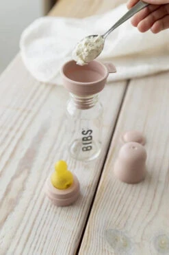 Bibs Sage 225 Ml Glazen Fles 5014250 -Dirkje || Jollein || bébé-jou Verkoopwinkel bibs glazen fles trechter 1 2