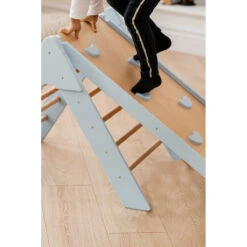 Luna Toys Blauw Houten Klimrek Met Glijbaan LU-36967 -Dirkje || Jollein || bébé-jou Verkoopwinkel blue 6