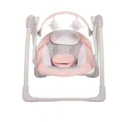 Bo Jungle B-Portable Swing Dolphy Roze/Grijs Babyschommel B700640 -Dirkje || Jollein || bébé-jou Verkoopwinkel bo jungle b dolphy roze grijs babyswing b700640 .2