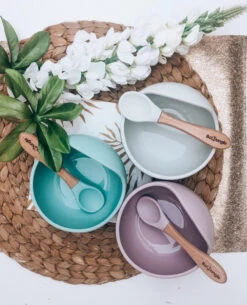 Bo Jungle B-Suction Bowl Roze Kommetje Met Lepel B500620 -Dirkje || Jollein || bébé-jou Verkoopwinkel bo jungle b suction bowl 12 2