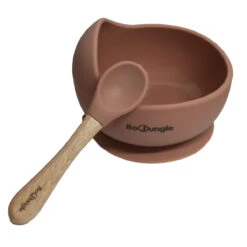 Bo Jungle B-Suction Bowl Terracotta Kommetje Met Lepel B500690 -Dirkje || Jollein || bébé-jou Verkoopwinkel bo jungle b suction bowl terracotta kommetje met lepel b500690 3