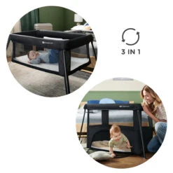 Kinderkraft Cami Black 3-in-1 Campingbed KLCAMI00BLK0000 -Dirkje || Jollein || bébé-jou Verkoopwinkel cami sfeer 4 1