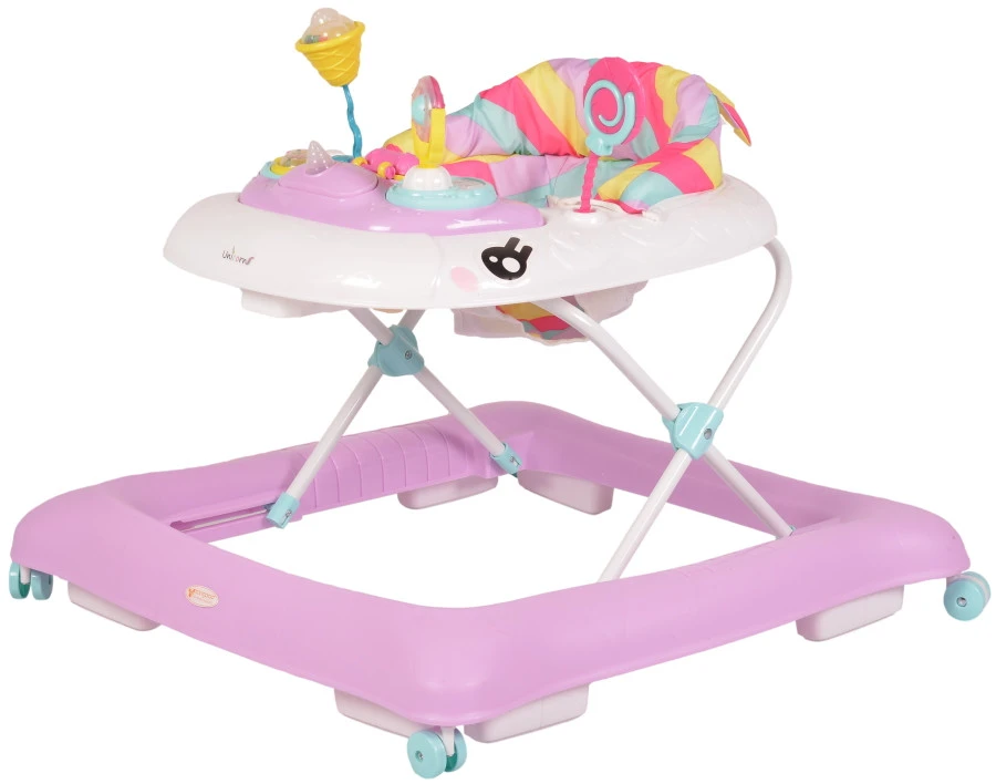 Cangaroo Baby Walker Unicorn Pink Loopstoel 4040 - Afbeelding 3