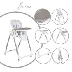 Cangaroo Bueno Grijs Kinderstoel 109979 -Dirkje || Jollein || bébé-jou Verkoopwinkel cangaroo bueno grijs kinderstoel 109979 11