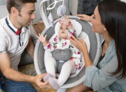 Cangaroo Cloud Grey Stars Swing Elektrische Babyschommel 48123 -Dirkje || Jollein || bébé-jou Verkoopwinkel cangaroo cloud stars swing elektrische babyschommel 1