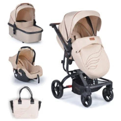 Cangaroo Ellada Beige 3-in-1 Combi Kinderwagen Incl. Autostoel -Dirkje || Jollein || bébé-jou Verkoopwinkel cangaroo ellada beige 3 in 1 kinderwagen incl. autostoel 17