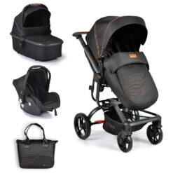 Cangaroo Ellada Black 3-in-1 Combi Kinderwagen Incl. Autostoel -Dirkje || Jollein || bébé-jou Verkoopwinkel cangaroo ellada black 3 in 1 kinderwagen incl. autostoel 17