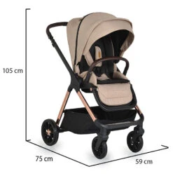 Cangaroo Empire Beige 3-in-1 Kinderwagen Incl. Autostoel -Dirkje || Jollein || bébé-jou Verkoopwinkel cangaroo empire beige 3 in 1 kinderwagen incl. autostoel 20