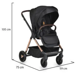 Cangaroo Empire Black 3-in-1 Kinderwagen Incl. Autostoel -Dirkje || Jollein || bébé-jou Verkoopwinkel cangaroo empire black 3 in 1 kinderwagen incl. autostoel 20