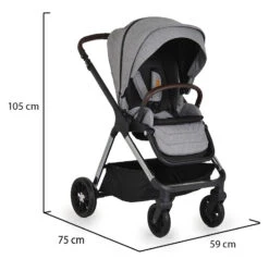 Cangaroo Empire Light Grey 3-in-1 Kinderwagen Incl. Autostoel -Dirkje || Jollein || bébé-jou Verkoopwinkel cangaroo empire light grey 3 in 1 kinderwagen incl. autostoel 20