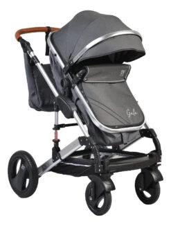 Cangaroo Gala Steel Grey 3-in-1 Combi Kinderwagen Incl. Autostoel -Dirkje || Jollein || bébé-jou Verkoopwinkel cangaroo gala black leather 3 in 1 combi kinderwagen incl autostoel 12