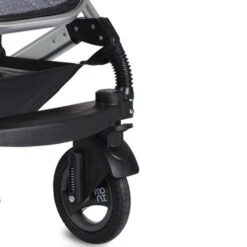 Cangaroo Gala Steel Grey 3-in-1 Combi Kinderwagen Incl. Autostoel -Dirkje || Jollein || bébé-jou Verkoopwinkel cangaroo gala black leather 3 in 1 combi kinderwagen incl autostoel 3