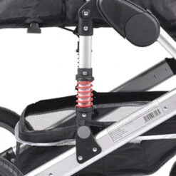 Cangaroo Gala Steel Grey 3-in-1 Combi Kinderwagen Incl. Autostoel -Dirkje || Jollein || bébé-jou Verkoopwinkel cangaroo gala black leather 3 in 1 combi kinderwagen incl autostoel 4