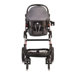 Cangaroo Gala Steel Grey 3-in-1 Combi Kinderwagen Incl. Autostoel -Dirkje || Jollein || bébé-jou Verkoopwinkel cangaroo gala black leather 3 in 1 combi kinderwagen incl autostoel 7
