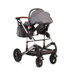 Cangaroo Gala Steel Grey 3-in-1 Combi Kinderwagen Incl. Autostoel -Dirkje || Jollein || bébé-jou Verkoopwinkel cangaroo gala black leather 3 in 1 combi kinderwagen incl autostoel 8
