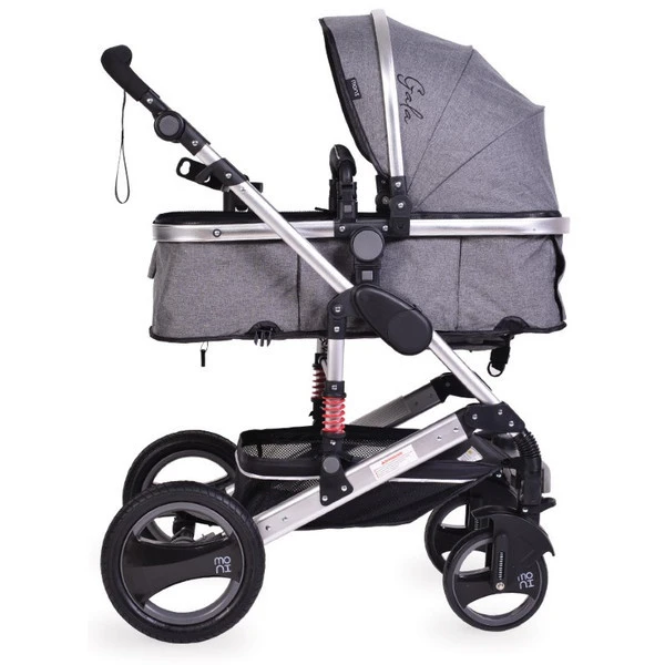 Cangaroo Gala Dark Grey/Silver 3-in-1 Combi Kinderwagen Incl. Autostoel. - Afbeelding 2