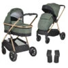 Cangaroo Hydra Green 2-in-1 Kinderwagen Incl. Adapter -Dirkje || Jollein || bébé-jou Verkoopwinkel cangaroo hydra green 2 in 1 kinderwagen incl. adapter 1