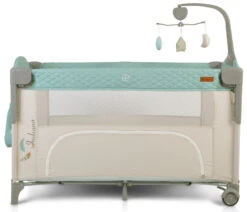 Cangaroo Indiana Mint Campingbed -Dirkje || Jollein || bébé-jou Verkoopwinkel cangaroo indiana mint campingbed 2