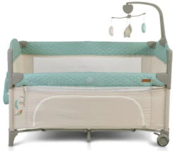 Cangaroo Indiana Mint Campingbed -Dirkje || Jollein || bébé-jou Verkoopwinkel cangaroo indiana mint campingbed 3