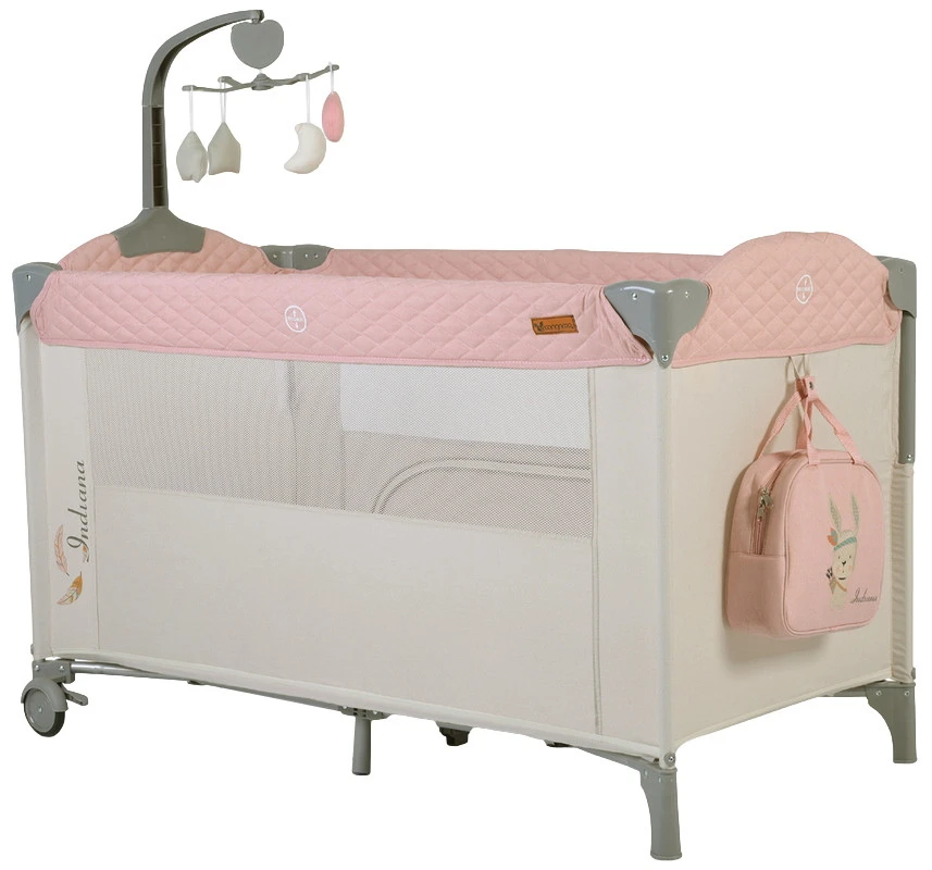 Cangaroo Indiana Pink Campingbed 3 Cangaroo Indiana Pink Campingbed