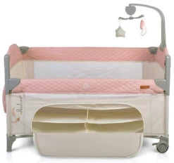 Cangaroo Indiana Pink Campingbed 14 Cangaroo Indiana Pink Campingbed -Dirkje || Jollein || bébé-jou Verkoopwinkel cangaroo indiana pink campingbed 4