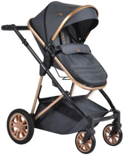 Cangaroo Midas Black 3-in-1 Combi Kinderwagen Incl. Autostoel -Dirkje || Jollein || bébé-jou Verkoopwinkel cangaroo midas black 3 in 1 combi kinderwagen incl. autostoel 3