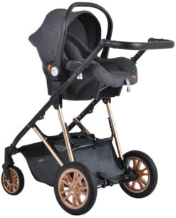 Cangaroo Midas Black 3-in-1 Combi Kinderwagen Incl. Autostoel -Dirkje || Jollein || bébé-jou Verkoopwinkel cangaroo midas black 3 in 1 combi kinderwagen incl. autostoel 8