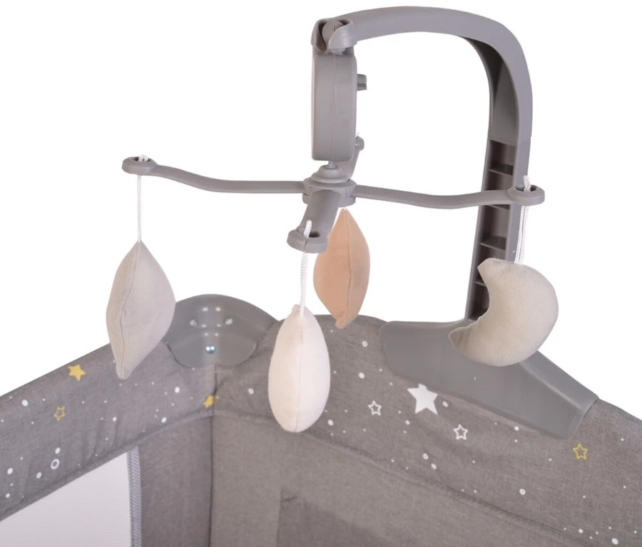 Cangaroo Once Upon A Time 3 Grey Campingbed Met Aankleedvlak - Afbeelding 4