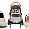 Cangaroo Polly Beige 3-in-1 Combi Kinderwagen Incl. Autostoel -Dirkje || Jollein || bébé-jou Verkoopwinkel cangaroo polly beige 3 in 1 combi kinderwagen incl. autostoel