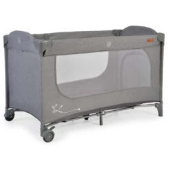 Cangaroo Skyglow 2 Grey Campingbed Incl. Bodemverhoger -Dirkje || Jollein || bébé-jou Verkoopwinkel cangaroo skyglow 2 grey campingbed 3