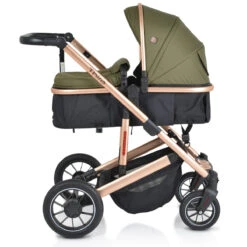 Cangaroo Thira Green 3-in-1 Combi Kinderwagen Incl. Autostoel -Dirkje || Jollein || bébé-jou Verkoopwinkel cangaroo thira green 3 in 1 combi kinderwagen 2