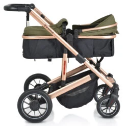 Cangaroo Thira Green 3-in-1 Combi Kinderwagen Incl. Autostoel -Dirkje || Jollein || bébé-jou Verkoopwinkel cangaroo thira green 3 in 1 combi kinderwagen 3