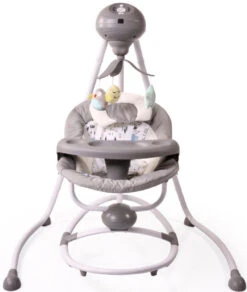 Cangaroo Woodsy Grey 2-in-1 Swing Elektrische Babyschommel -Dirkje || Jollein || bébé-jou Verkoopwinkel cangaroo woodsy swing elektrische babyschommel