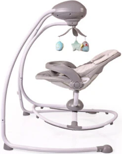 Cangaroo Woodsy Grey 2-in-1 Swing Elektrische Babyschommel -Dirkje || Jollein || bébé-jou Verkoopwinkel cangaroo woodsy swing elektrische babyschommel 3