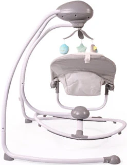 Cangaroo Woodsy Grey 2-in-1 Swing Elektrische Babyschommel -Dirkje || Jollein || bébé-jou Verkoopwinkel cangaroo woodsy swing elektrische babyschommel 4