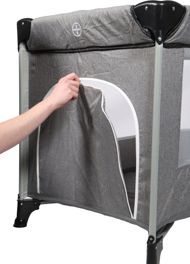 Ding Stripe Grey Melange Deluxe Campingbed DI-271804 10 Ding Stripe Grey Melange Deluxe Campingbed DI-271804 - Afbeelding 8