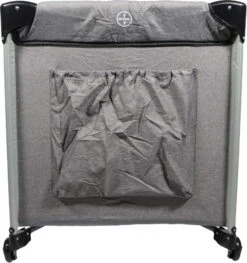 Ding Stripe Grey Melange Deluxe Campingbed DI-271804 21 Ding Stripe Grey Melange Deluxe Campingbed DI-271804 -Dirkje || Jollein || bébé-jou Verkoopwinkel ding campingbed deluxe grey opbergvak01k