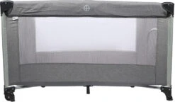 Ding Stripe Grey Melange Deluxe Campingbed DI-271804 19 Ding Stripe Grey Melange Deluxe Campingbed DI-271804 -Dirkje || Jollein || bébé-jou Verkoopwinkel ding campingbed deluxe grey zijkantk