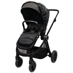 Ding Fenix Black/Black 3-in-1 Combi Kinderwagen Incl. Autostoel -Dirkje || Jollein || bébé-jou Verkoopwinkel ding fenix black kinderwagen2 1 1