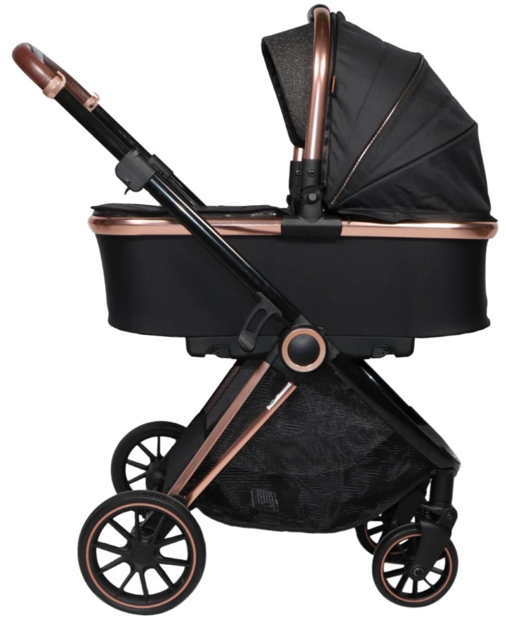 Ding Fenix Black/Rose 3-in-1 Combi Kinderwagen Incl. Autostoel 14 Ding Fenix Black/Rose 3-in-1 Combi Kinderwagen Incl. Autostoel - Afbeelding 12