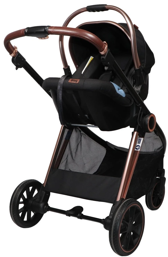Ding Fenix Black/Rose 3-in-1 Combi Kinderwagen Incl. Autostoel 17 Ding Fenix Black/Rose 3-in-1 Combi Kinderwagen Incl. Autostoel - Afbeelding 15