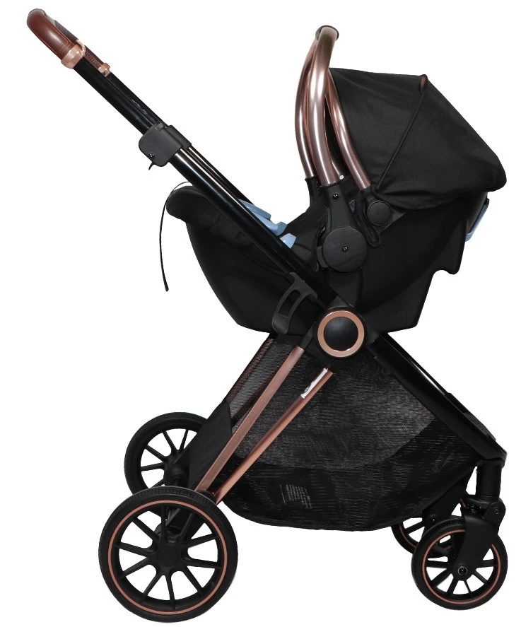 Ding Fenix Black/Rose 3-in-1 Combi Kinderwagen Incl. Autostoel 18 Ding Fenix Black/Rose 3-in-1 Combi Kinderwagen Incl. Autostoel - Afbeelding 16
